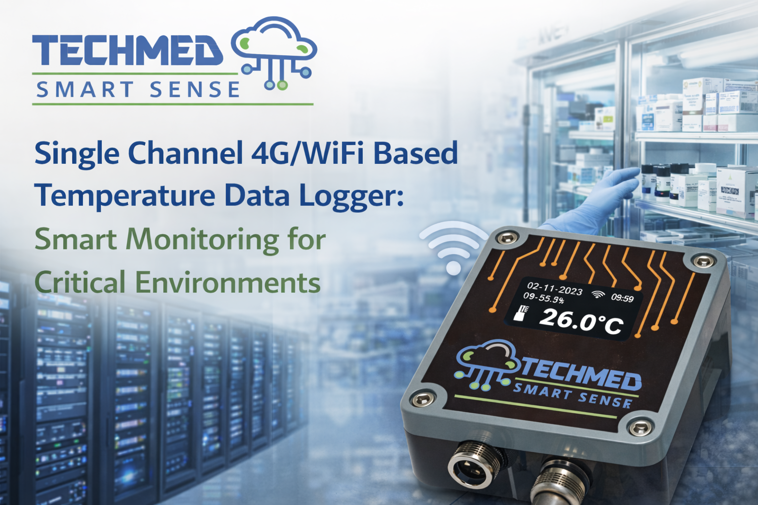 IoT temperature data logger device